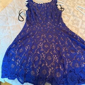City Studio Royal Blue Lace Dress
